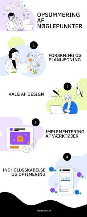 Opsummering af nøglepunkter for hjemmeside design